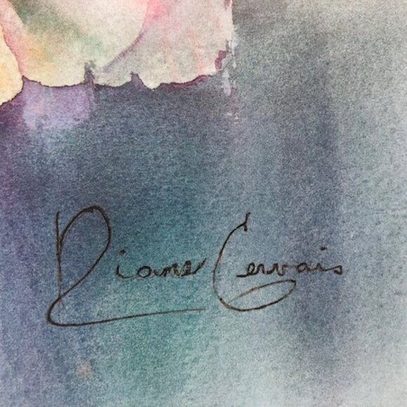 "Échange" Floral Watercolor Print by Diane Gervais – Contemporary Wall Art Decor - Picture 3 of 4